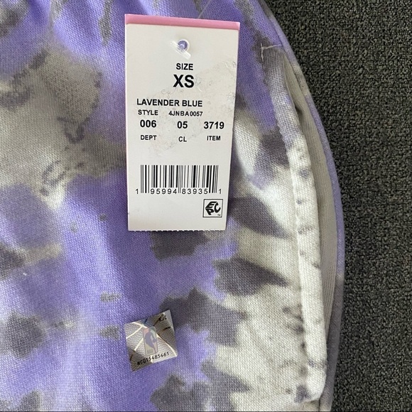 Women’s Tie Dye Sweatpants Los Angeles Lakers Hybrid Apparel Lavender Size XS - Picture 6 of 7